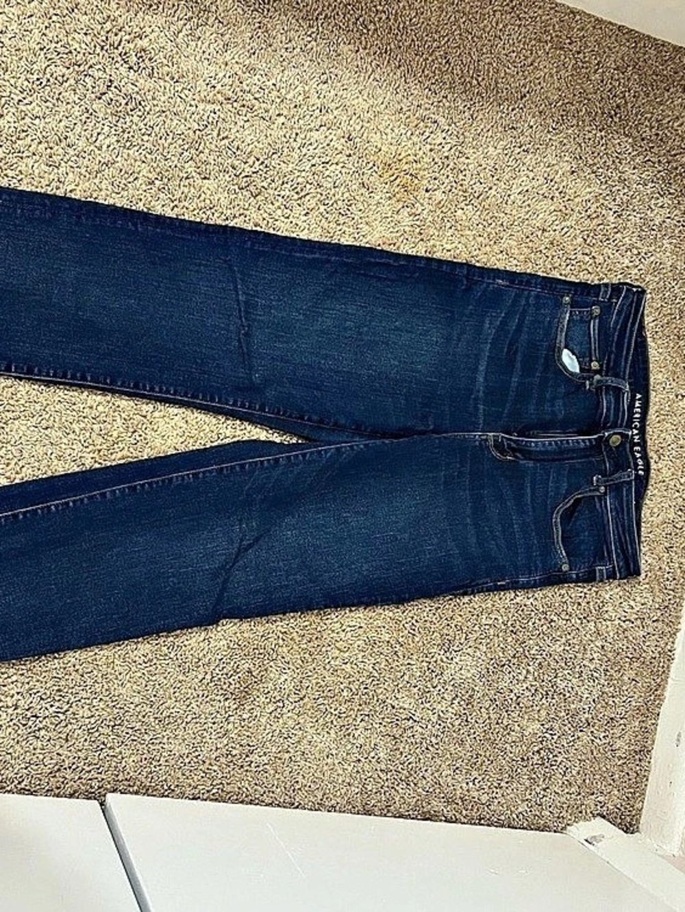 American Eagle Next Level Stretch Skinny Jeans Blue Waist 12 Like New
